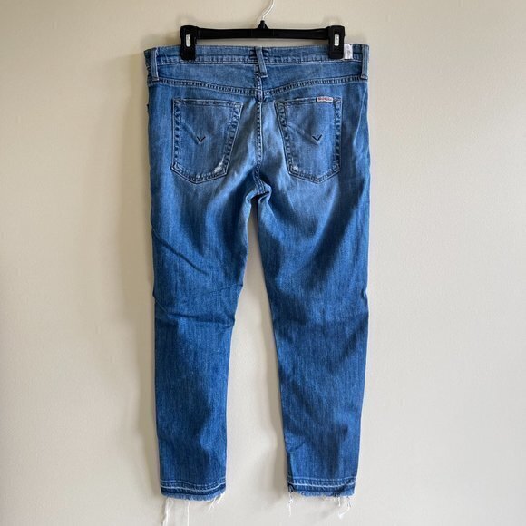 Hudson Skylar Relax Slim Straight Crop Jeans in Ador Womens Size 28 Distressed - Picture 5 of 9